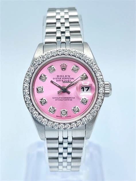 rolex with pink diamonds.